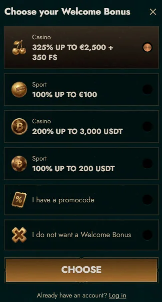 valitse tervetulobonus dolly casino